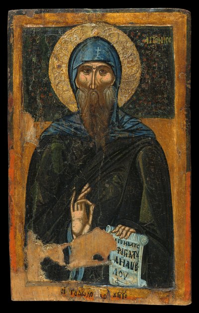 Icon of St. Anthony by Macedonian School